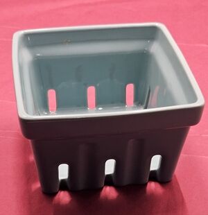 Vintage Aqua Orchid Square Pot